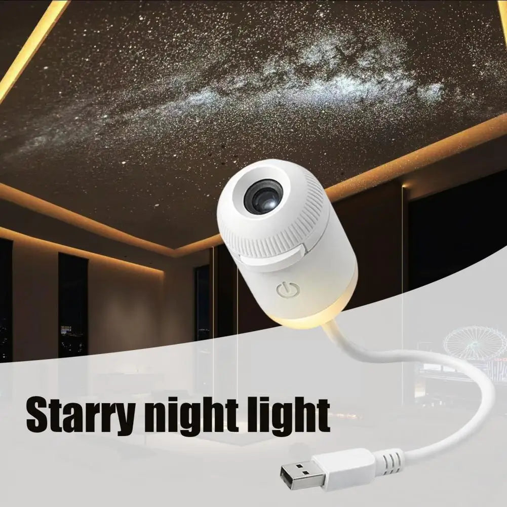 Galaxy Projector 2-in-1 Starry Sky Night Light - USB LED for Bedroom & Gaming Room